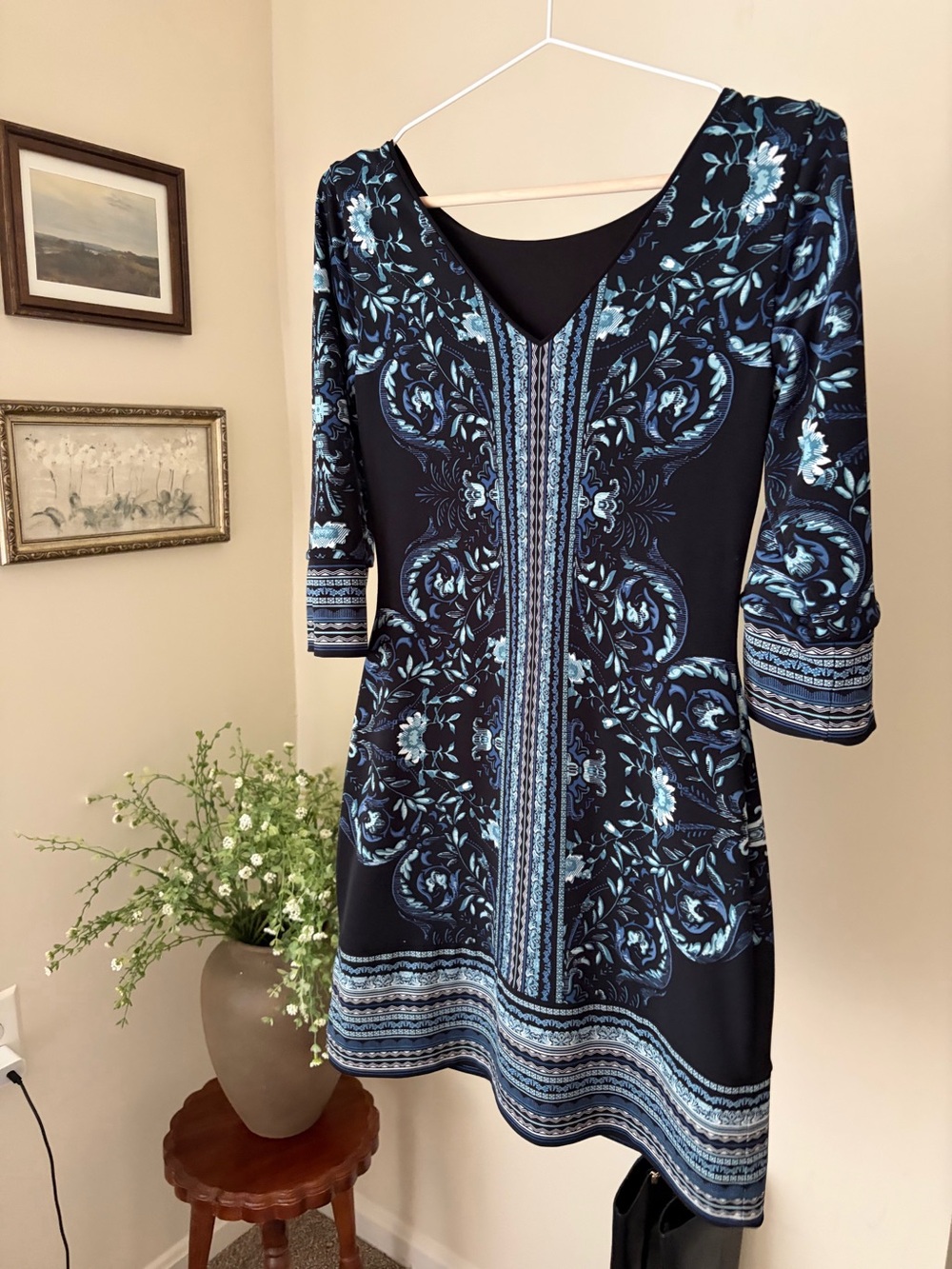 2000’s Y2k Boho Reversible Whimsigoth Floral Mini Dress - Picture 3 of 5